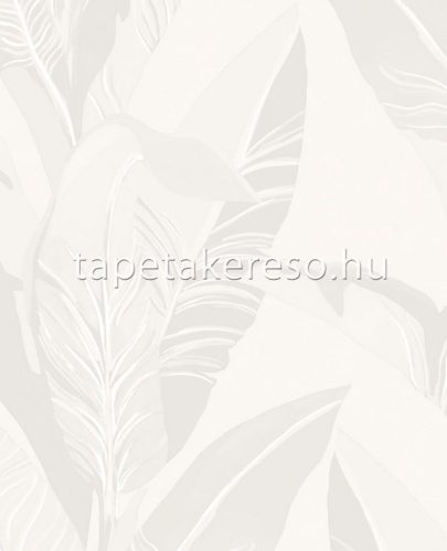 Eijffinger Vivid vlies anyagú beige, fehér színű leveles modern tapéta
