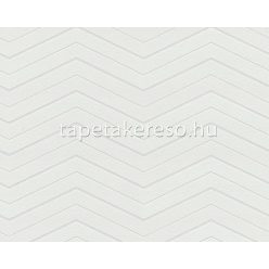   AS Creation MeisterVlies Create habos, vlies anyagú fehér színű chevron, zig-zag festhető tapéta