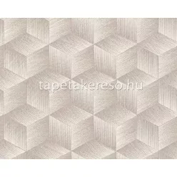   AS Creation Natural Living vlies, vinyl anyagú szürke, beige színű 3d, geometriai modern tapéta
