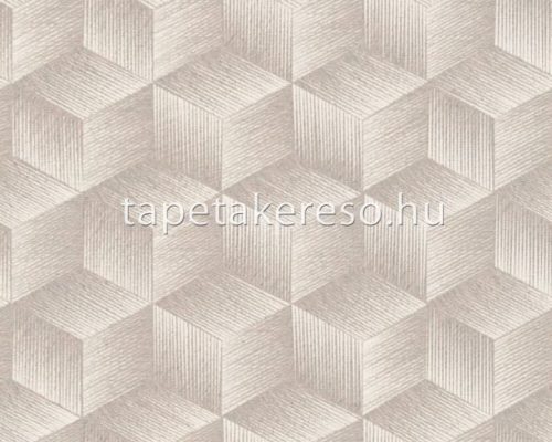 AS Creation Natural Living vlies, vinyl anyagú szürke, beige színű 3d, geometriai modern tapéta