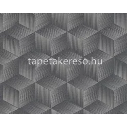   AS Creation Natural Living vlies, vinyl anyagú szürke színű 3d, geometriai modern tapéta