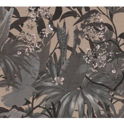   AS Creation Desert Lodge vinyl, vlies anyagú fekete, szürke, barna színű növényes, pillangós modern tapéta