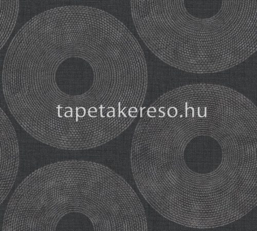 AS Creation Desert Lodge vinyl, vlies anyagú szürke színű körös, geometriai modern tapéta