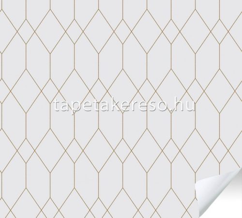 AS Creation The Wall Cover öntapadós anyagú fehér, arany színű geometriai modern tapéta