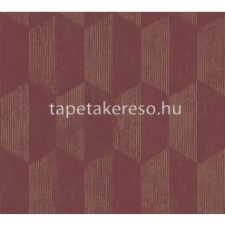   AS Creation Geo Effect vlies anyagú bordó, barna színű geometriai modern tapéta