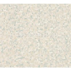   AS Creation Geo Effect vlies anyagú beige, türkiz színű kockás, geometriai modern tapéta
