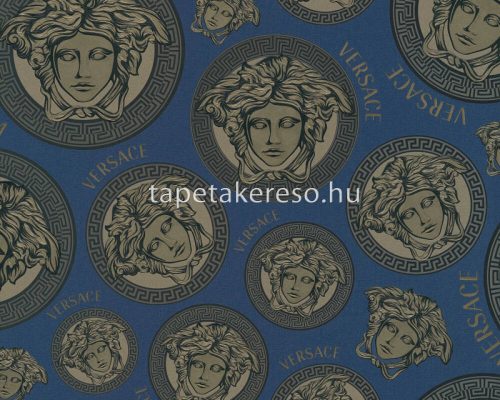 AS Creation Versace 5 vinyl, vlies anyagú kék, fekete, barna színű versace modern tapéta