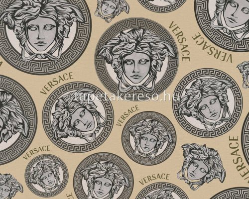 AS Creation Versace 5 vinyl, vlies anyagú ezüst, barna, fekete színű versace modern tapéta