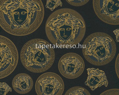 AS Creation Versace 5 vinyl, vlies anyagú fekete, barna, arany színű versace modern tapéta