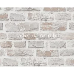  AS Creation Natural Living vlies, vinyl anyagú szürke, barna színű kőmintás natural tapéta