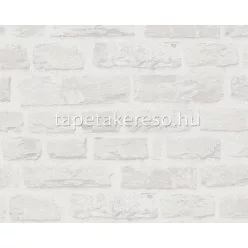   AS Creation Natural Living vlies, vinyl anyagú szürke színű kőmintás natural tapéta