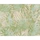 AS Creation Natural Living vlies, vinyl anyagú beige, zöld színű leveles modern tapéta