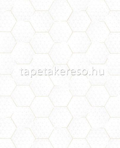 Eijffinger ENSO vlies anyagú fehér, arany színű geometriai modern tapéta