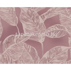   AS Creation Natural Living vlies, vinyl anyagú mályva, beige színű leveles modern tapéta