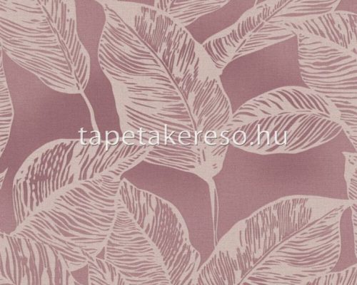 AS Creation Natural Living vlies, vinyl anyagú mályva, beige színű leveles modern tapéta