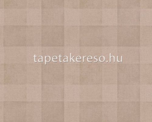AS Creation Natural Living vlies, vinyl anyagú barna színű kockás modern tapéta