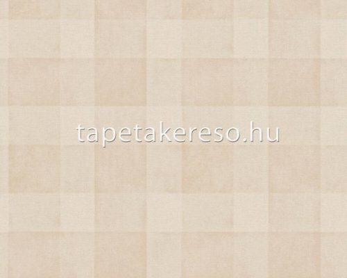AS Creation Natural Living vlies, vinyl anyagú beige színű kockás modern tapéta