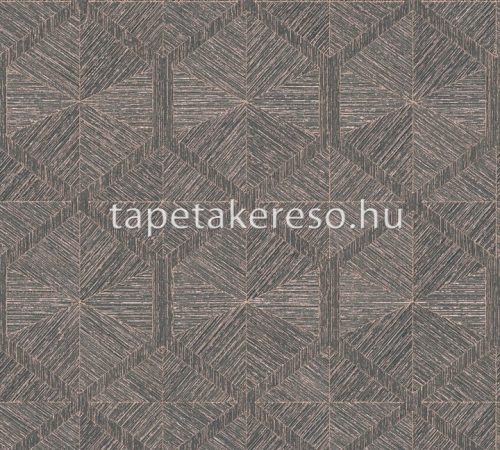 AS Creation My Home My Spa vlies, vinyl anyagú szürke, rosegold színű geometriai modern tapéta