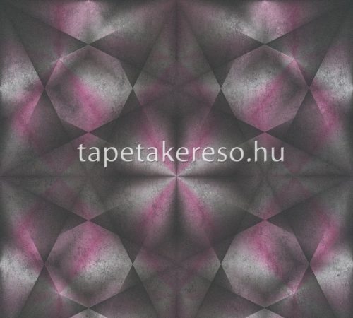 AS Creation My Home My Spa vlies, vinyl anyagú fekete, szürke, lila színű geometriai, foltos modern tapéta