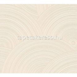   AS Creation My Home My Spa habos, vlies anyagú beige, ezüst színű körös, geometriai, 3d modern tapéta