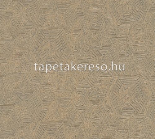 AS Creation My Home My Spa habos, vlies anyagú zöld, arany színű struktúrált, geometriai modern tapéta
