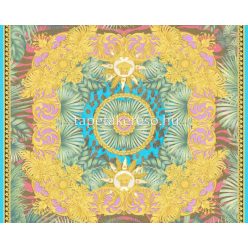   AS Creation Versace 5 vinyl, vlies anyagú zöld, lila, arany, kék színű kazettás, barokk, versace modern tapéta
