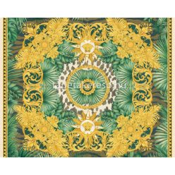   AS Creation Versace 5 vinyl, vlies anyagú fehér, arany, barna, zöld színű kazettás, barokk, versace modern tapéta
