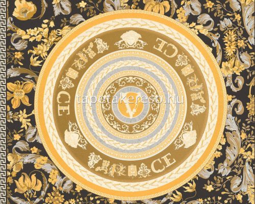AS Creation Versace 5 vinyl, vlies anyagú fekete, arany, barna, csillámos színű versace modern tapéta