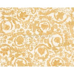   AS Creation Versace 5 vinyl, vlies anyagú fehér, arany, csillámos színű virágos, barokk modern tapéta