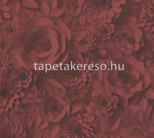 AS Creation Pint Walls vlies, vinyl anyagú bordó színű 3d, virágos modern tapéta