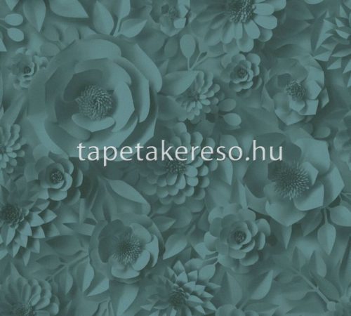 AS Creation Pint Walls vlies, vinyl anyagú türkiz színű 3d, virágos modern tapéta