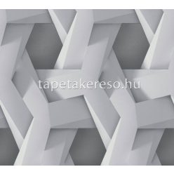   AS Creation Pint Walls vlies, vinyl anyagú fehér, szürke színű fonott, geometriai, 3d modern tapéta