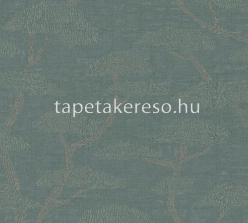 AS Creation Nara vlies, vinyl anyagú zöld, barna színű fás, textilhatású modern tapéta