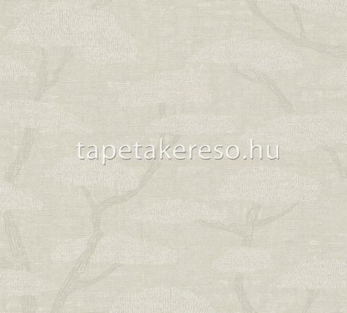 AS Creation Nara vlies, vinyl anyagú szürke, beige színű fás, textilhatású modern tapéta