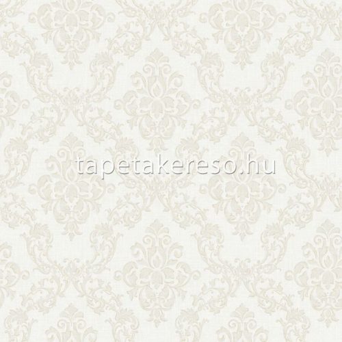 Boras Borosan HEM vlies anyagú törtfehér, beige színű barokk modern, natural tapéta