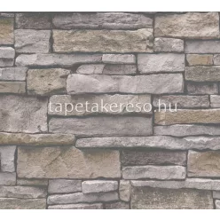   AS Creation Terra habos, vlies anyagú szürke, barna színű kőmintás modern, natural tapéta