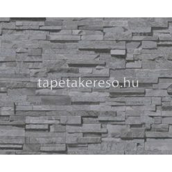   AS Creation Metropolitan Stories Travel Styles vinyl, vlies anyagú szürke, gyöngyház színű 3d, kőmintás modern tapéta