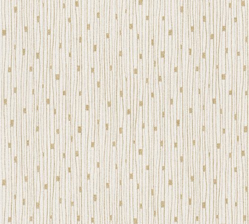 AS Creation BOS-The Battle of Style vlies, vinyl anyagú beige, arany színű vonalas modern tapéta
