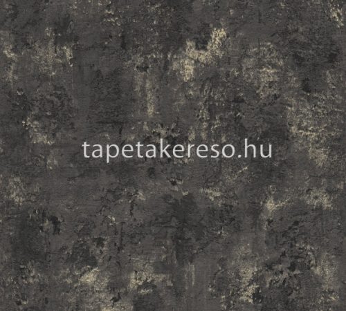 AS Creation BOS-The Battle of Style vinyl, vlies anyagú fekete, arany színű betonhatású modern tapéta
