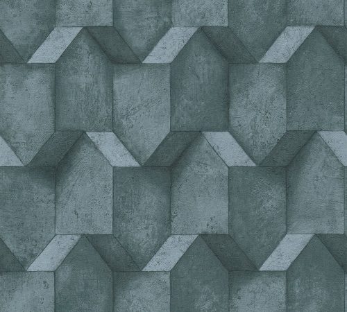 AS Creation BOS-The Battle of Style vlies, vinyl anyagú kék színű 3d, geometriai modern tapéta