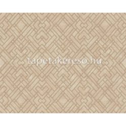   AS Creation Metropolitan Stories Travel Styles vinyl, vlies anyagú barna, gyöngyház színű geometriai, vonalas, foltos modern tapéta