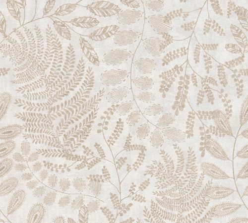 AS Creation BOS-The Battle of Style vlies, vinyl anyagú beige színű leveles modern tapéta