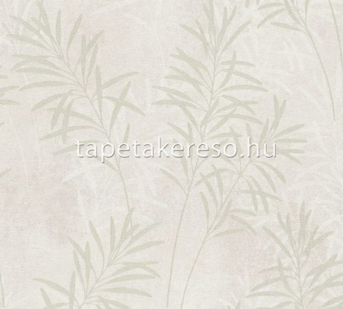 AS Creation Terra vlies, vinyl anyagú beige, zöld színű leveles modern, natural tapéta