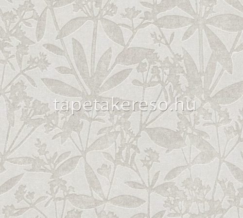 AS Creation Terra habos, vlies anyagú szürke színű növényes, leveles modern, natural tapéta