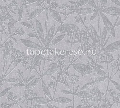AS Creation Terra habos, vlies anyagú szürke színű növényes, leveles modern, natural tapéta