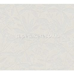   AS Creation Terra habos, vlies anyagú beige, törtfehér színű növényes, leveles modern, natural tapéta