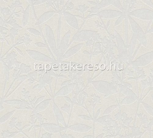 AS Creation Terra habos, vlies anyagú beige, törtfehér színű növényes, leveles modern, natural tapéta