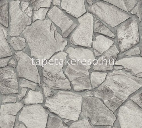 AS Creation Terra vlies, vinyl anyagú szürke színű kőmintás modern, natural tapéta