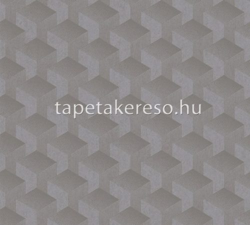 AS Creation Profitex 2022 habos, vlies anyagú szürke színű 3d, geometriai modern tapéta