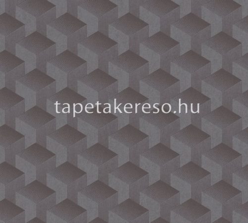AS Creation Profitex 2022 habos, vlies anyagú szürke, fekete színű 3d, geometriai modern tapéta